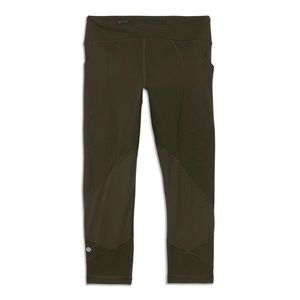 Lululemon Pace Rival Crop *22" - dark olive
